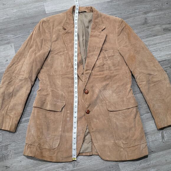 Vintage Westchester Classic Tan Corduroy Button Up Blazer Jacket - Picture 6 of 8